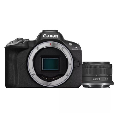Canon EOS | R50 | RF-S 18-45mm F4.5-6.3 IS STM lens | Black
